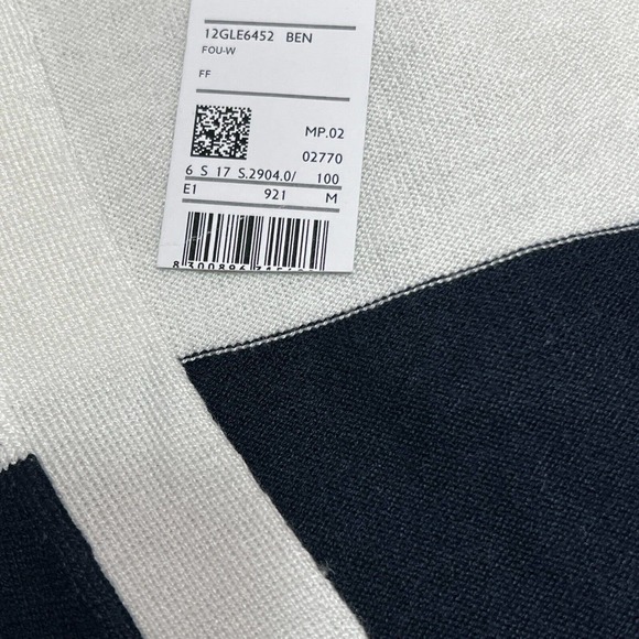 United Colors of Benetton White & Blue Striped Cardigan Sweater - Picture 6 of 7